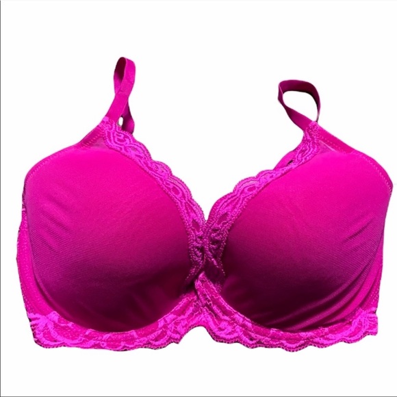 Natori Lace Trim Pink Bra Size 32DDD NWT - Picture 1 of 6